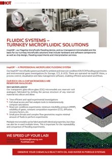 fluidXlab: Cover of flyer for fluidic systems